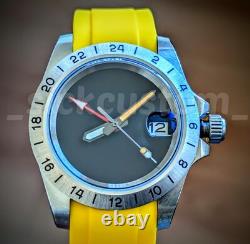 BLIND BLACK Full Automatic Diver GMT NH34A Mod Watch 39mm Sapphire Excellent
