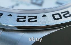 BNIB PAGANI DESIGN PD1682 V2 AUTOMATIC GMT WATCH ALL STEEL WHITE SAPPHIRE 100m