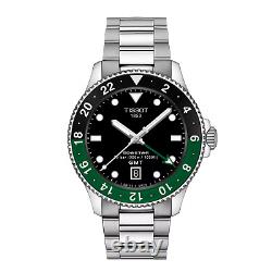 BRAND NEW Tissot Seastar 1000 Quartz GMT Black Dial Men's Watch T1208521105100