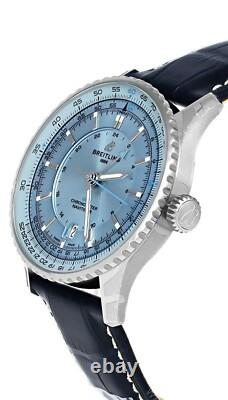 BREITLING Navitimer Auto GMT 41mm Blue Dial Leather Men's Watch A32310171C1P1