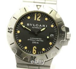 BVLGARI Diagono SD38S black Dial Automatic Men's Watch 571390