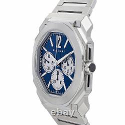 BVLGARI Octo Finissimo Chronograph GMT Auto Steel Mens Bracelet Watch 103467