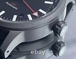 BYOP Meridian Titanium GMT (red) Pilot Watch Seiko Automatic Sapphire C3 Lume