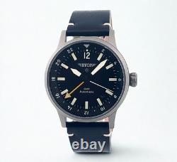 BYOP Meridian Titanium GMT (yellow) Pilot Watch Seiko Automatic Sapphire C3 Lume