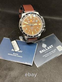 Ballast Torbay GMT Automatic Watch Brown Dial Model BL-3152-05 Super Unique