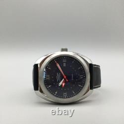 Balmer GMT Mens Watch 43mm Blue Dial GMT Date Automatic 48529-SS Swiss Leather