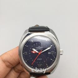 Balmer GMT Mens Watch 43mm Blue Dial GMT Date Automatic 48529-SS Swiss Leather