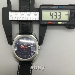 Balmer GMT Mens Watch 43mm Blue Dial GMT Date Automatic 48529-SS Swiss Leather