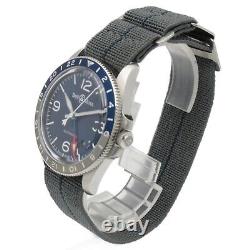 Bell & Ross BR V2-93 GMT Watch Blue Dial Automatic Stainless Steel Canvas Strap