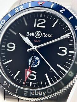 Bell & Ross V2 Stainless Steel GMT 41mm Automatic Men's Watch BRV2-93 Air France