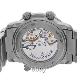 Blancpain Leman GMT Alarm Date Auto Titanium Mens Bracelet Watch 2041-1230-98B