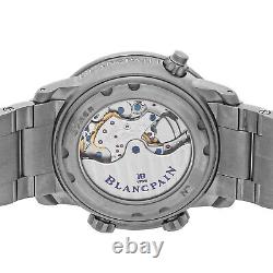 Blancpain Leman GMT Alarm Date Automatic 40mm Titanium Mens Watch 2041-1230-98B