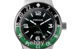 Borealis Sea Storm GMT Version BI Green Black Bezel Date NEW