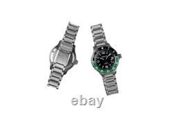 Borealis Sea Storm GMT Version BI Green Black Bezel Date NEW
