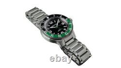 Borealis Sea Storm GMT Version BI Green Black Bezel Date NEW