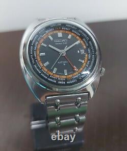 Boxed Vintage Seiko 6117 6400 GMT World Time August 1976 Serviced Worldtimer