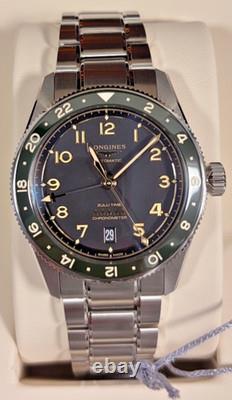 Brand New Longines Spirit Zulu Time GMT 39 mm Men's Watch L3.802.4.63.6