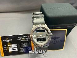 Breitling Aerospace E65062 Titanium Gold with Breitling Canvas Strap (Box+Cert)