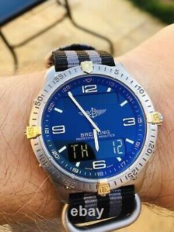 Breitling Aerospace F65062 Repetition Minutes New Battery Blue Dial