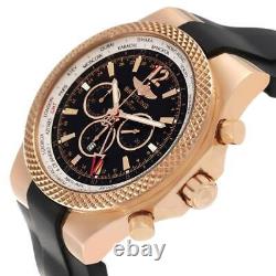 Breitling Bentley GMT Black Dial Rose Gold Mens Watch R47362 Box Card