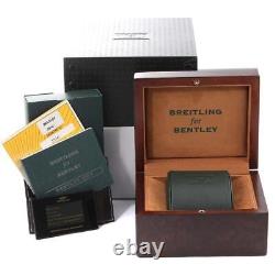 Breitling Bentley GMT Black Dial Rose Gold Mens Watch R47362 Box Card