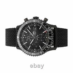 Breitling Chronoliner Auto Blacksteel Mens Strap Watch Date GMT M2431013/BF02