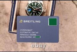 Breitling Chronomat GMT 40 Green Dial A32398/A32398101L1A1 40mm