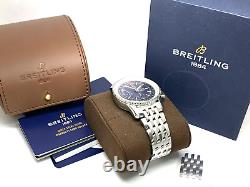 Breitling Men's Watch A24322 Navitimer GMT Swiss Automatic Chronograph Blue Dial