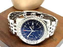 Breitling Men's Watch A24322 Navitimer GMT Swiss Automatic Chronograph Blue Dial