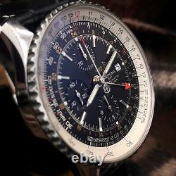 Breitling Navitimer World 46mm A24322/B726 Complete Box & Papers Black Dial