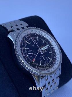 Breitling Navitimer World 46mm GMT Mens Watch Rare Black Dial- A23422