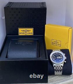 Breitling Navitimer World 46mm GMT Mens Watch Rare Black Dial- A23422