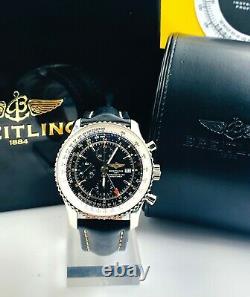Breitling Navitimer World A24322 Stainless Steel Leather Band Box Booklets