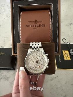 Breitling Navitimer World Automatic Chronograph Watch A24322 46mm White