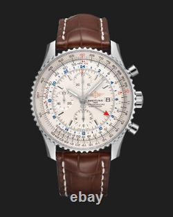 Breitling Navitimer World Chronograph GMT Stainless Steel Dual Timezone A24322