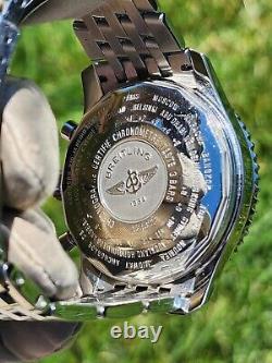 Breitling Navitimer World GMT Chronograph A24322 Blue Dial 46mm Watch +Papers