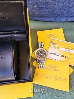 Breitling Navitimer World GMT Chronograph A24322 Blue Dial 46mm Watch +Papers