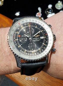 Breitling Navitimer World GMT Chronograph A24322 -New strap & Free S&H