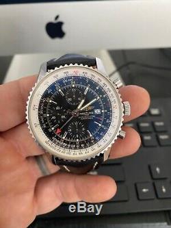 Breitling Navitimer World GMT Mens Watch A24322121B2X2 GREAT CONDITION