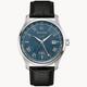 Bulova 96B385 Men's Wilton GMT Black Leather Band Blue Dial Automatic Watch