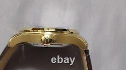 Bulova Men's Automatic GMT Brown Leather Calendar 43MM Watch 97B210 New