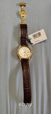 Bulova Men's Automatic GMT Brown Leather Calendar 43MM Watch 97B210 New