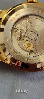 Bulova Men's Automatic GMT Brown Leather Calendar 43MM Watch 97B210 New