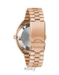 Bulova Men's Oceanographer GMT Automatic Rose Gold Root Beer Watch 41MM 97B215