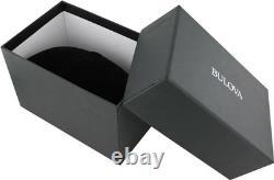 Bulova Men's Sport Chronograph GMT Blue Black Silicone Quartz Watch 43MM 98A211