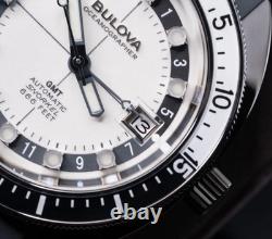 Bulova Oceanographer 98B407 Automatic GMT Gray White Dial Sapphire Men's Watch