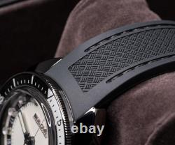 Bulova Oceanographer 98B407 Automatic GMT Gray White Dial Sapphire Men's Watch