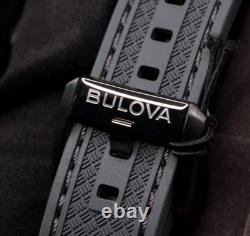 Bulova Oceanographer 98B407 Automatic GMT Gray White Dial Sapphire Men's Watch