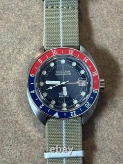 Bulova Oceanographer, Automatic, GMT, Sapphire, Pepsi Bezel, Blue Dial