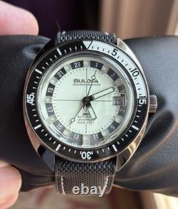 Bulova Oceanographer Snorkel GMT Devil Diver (98B407) 200 Meters Amazing Lume